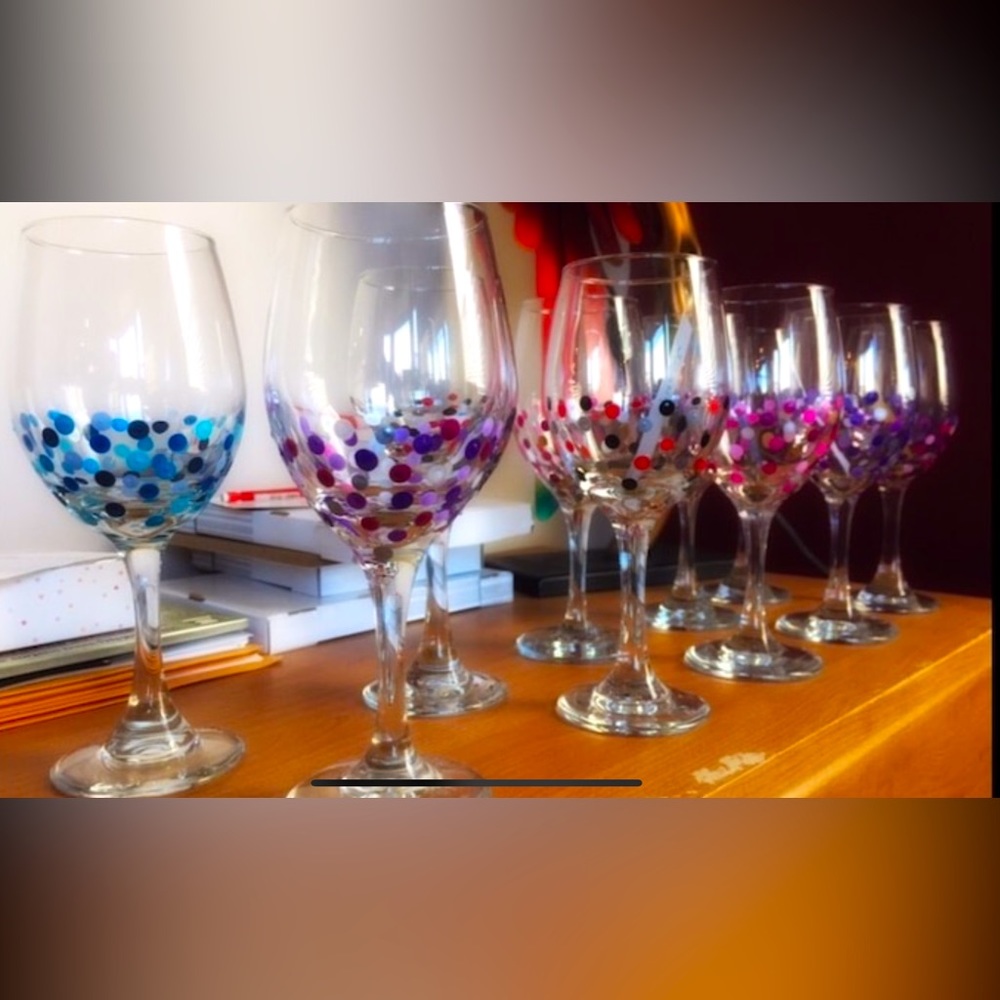 Handmade Painted Wine Glasse(s) - **READ BELOW**